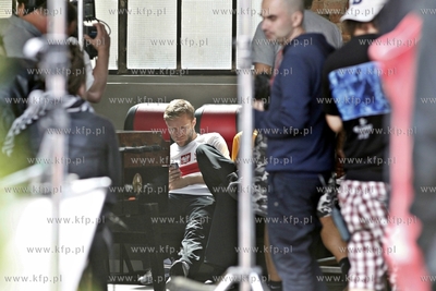 Gdansk. Restauracja Stacja de Luxe. Pilkarze reprezentacji...