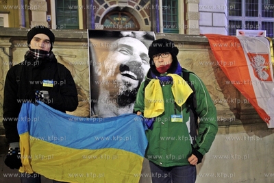 Gdansk. Dlugi Targ. Manifestacja solidarnosci z Ukraina.
24.01.2014
fot....