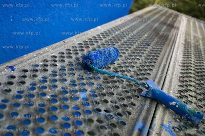 Gdańsk Zaspa. Monumental art. Nz. powstaje mural autorstwa...