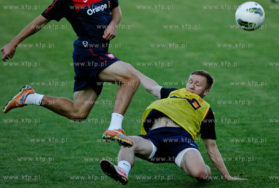 Gdansk. Stadiom Mosir, Lechii Gdansk. Trening reprezentacji...