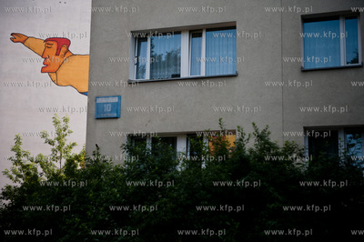 Gdansk. Zaspa. Nowy mural przy ul. Skarzynskiego autorstwa...