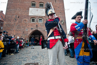 Gdansk. Plac miedzy Złota Brama a Wieza Wiezienna....