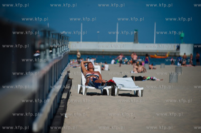 Gdynia. Plaza Miejska na kapielisku ktorej zniesiono...