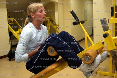 Tyczkarka Anna Rogowska poczas treningu w SKLA w Sopocie.
22.07.2004
Fot....