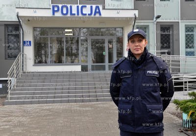 Anetta Potrykus oficer prasowy z wejherowskiej policji....