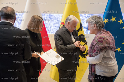 Gdańsk, Europejskie Centrum Solidarności ECS. Wręczenie...