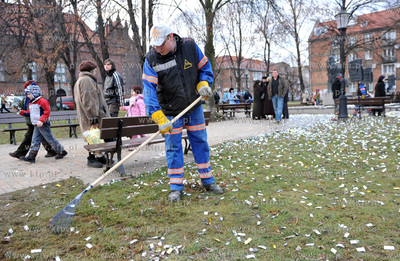 Barwna parada urodzinowa Jana Heweliusza, w roli astronoma...