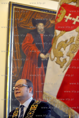 Gdansk. Ratusz Glownomiejski. Uroczysta sesja Rady...