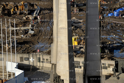 Gdansk. Budowa Europejskiego Centrum Solidarnosci na...