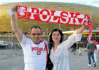 Gdansk. Stadion pilkarski PGE Arena. Mecz towarzyski...