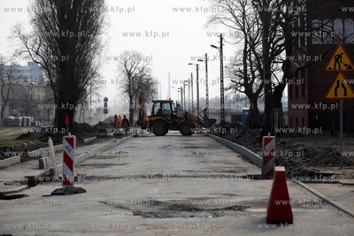 Przebudowa ulicy Uczniowskiej w Gdańsku Letnicy. 25.03.2015...