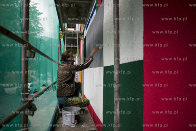 Gdańsk Zaspa. Monumental art. Nz. powstaje mural autorstwa...