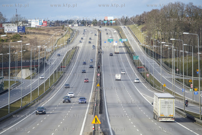 Obwodnica Trójmiasta, okolice Węzła Karczemki. 01.03.2020...