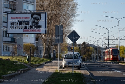 Gdańsk. Billboard z wizerunkiem Anny Zalewskiej z...