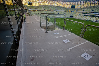Gdansk. Stadion PGE Arena. Miesca dla osob niepelnosprawnych...