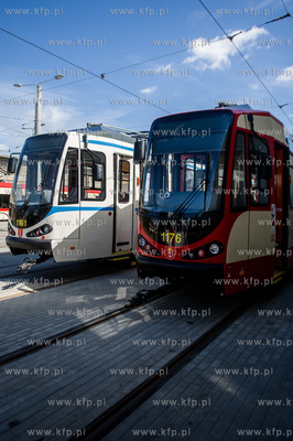Gdansk. Wrzeszcz. Zajezdnia tramwajowa Zakladu Komunikacji...