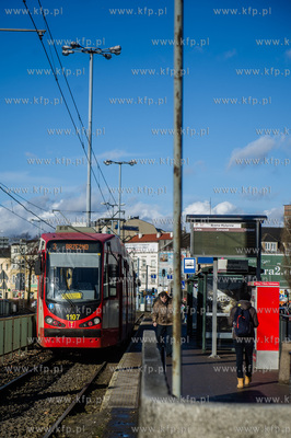 Gdańsk. Przystanek tramwajowy Brama Wyżynna.
22.02.2017
fot....