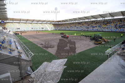 Dzien Otwarty na budowanym stadionie pilkarskim przy...