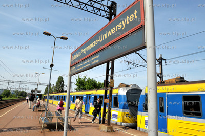 Gdansk Przymorze. Przystanek kolejki SKM Gdansk Przymorze...