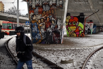 Nowe murale na wiadukcie przy ul. Kliniczna w Gdansku....