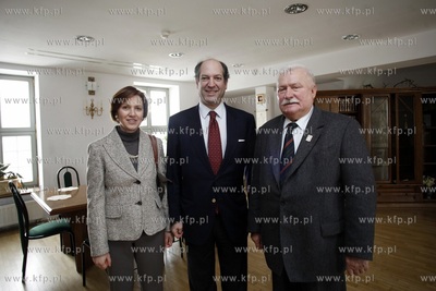 Gdansk. Biuro Lecha Walesy. Ambasador Wloch Riccardo...