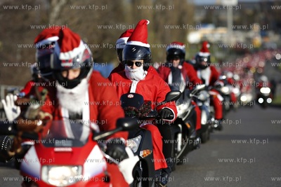 Gdansk. XIII edycja parady Mikolaje na Motocyklach....