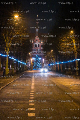 Gdańsk Wrzeszcz. Świąteczna iluminacja przy ulicy...