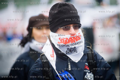 Gdansk. Manifestacja niezadowolonia, zorganizowana...