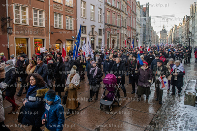 Gdansk. Manifestacja w obronie Wolnych Mediow zorganizowana...