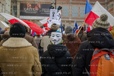 Gdansk. Manifestacja pod haslem W obronie Twojej wolnosci,...