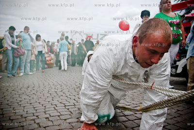 Jedna z atrakcji Jarmarku sw. Dominika byl chrzest...