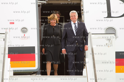Port Lotniczy Gdansk. Przylot Prezydenta Niemiec Joachim...