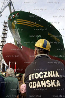 Stocznia Gdansk. S.A. Wodowanie statku WESTERDIEK,...