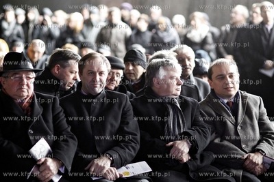 Gdansk. Uroczystość zawieszenia wiechy na budowanym...