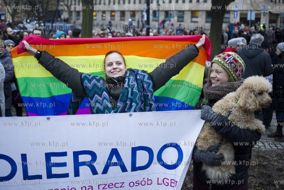 Międzynarodowy Strajk Kobiet. Przemarsz ulicami Gdańska....