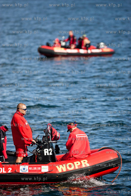 Sopot - molo. Wspolne cwiczenia jednostki ratowniczo...
