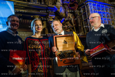 Gdansk. Dwor Artusa. Gala wreczenia nagrod dla zeglarzy...