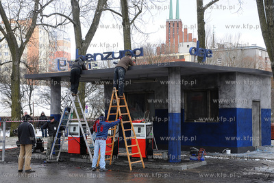 Plan zdjeciowy filmu o masakrze robotnikow na Wybrzezu...