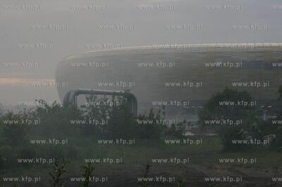 Pozar budynku przy ul. Starowiejskiej 11 w Gdansku-Letnicy....