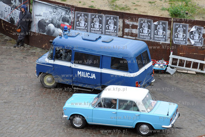 Plan zdjeciowy filmu Walesa w rez. Andrzeja Wajdy....