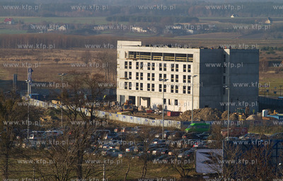 Gdansk, Rebiechowo. Nz.Budowa hotelu Hampton by Hilton...