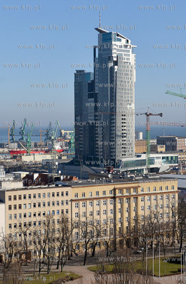 Panorama Gdyni z Hotelu Gdynia. Widok na Dowodztwo...