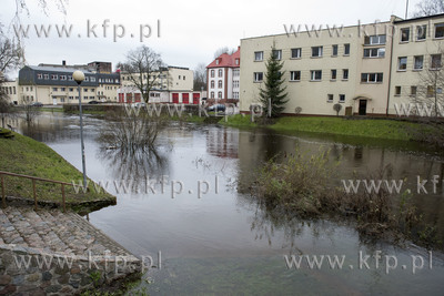 Wysoki  poziom wody w Slupi. 09.12.2017 Fot. Krzysztof...