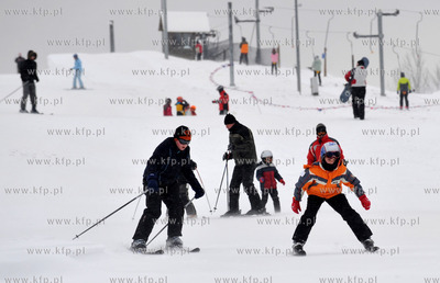 Stok narciarski w Przywidzu na Kaszubach. Na miejscu...