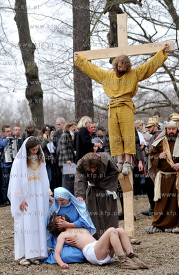 Wejherowo. Droga Krzyzowa. Inscenizacja Meki Panskiej...