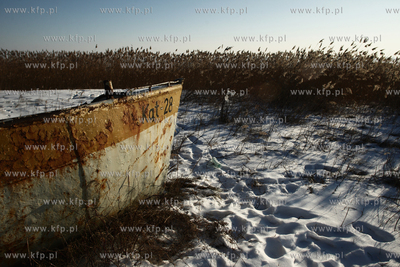 Katy Rybackie. Zamarzniety Zalew Wislany. 24.01.2010...