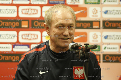 Gdansk. Stadion pilkarski PGE Arena. Konferencja prasowa...