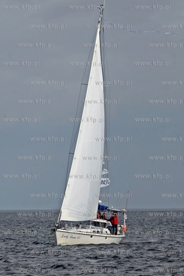 Sopot. Powitanie jachtu Lady Dana 44, ktory jako pierwszy...