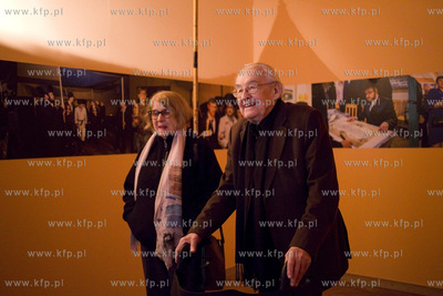 Wizyta Krystyny Zachwatowicz i Andrzeja Wajdy w Pałacu...