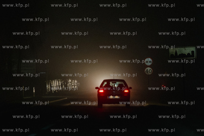 Gdańsk. Silna mgła na drogach. 31.12.2023 / fot....